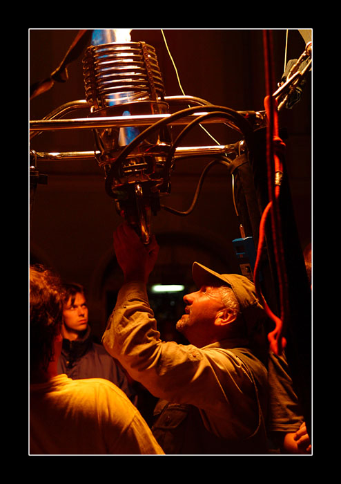 příprava balónu na start