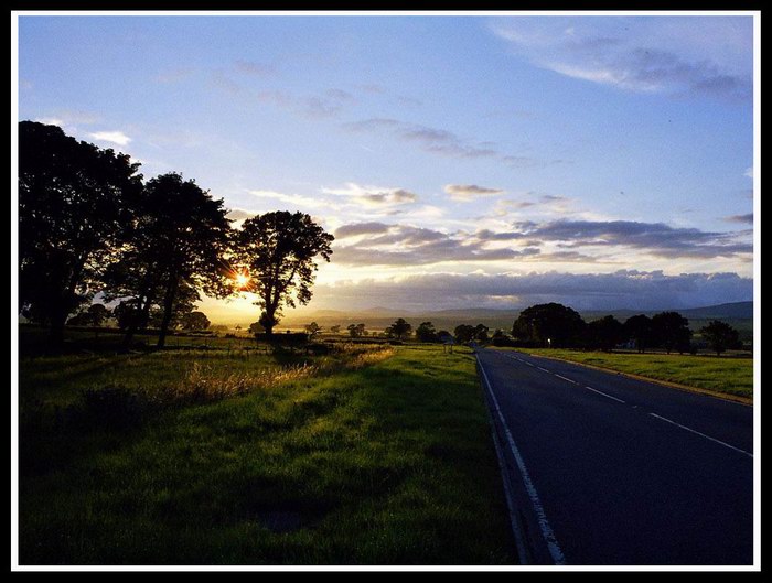 Západ ve východním Skotsku.