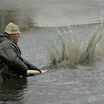 výlov rybníka ve Vrchoticích