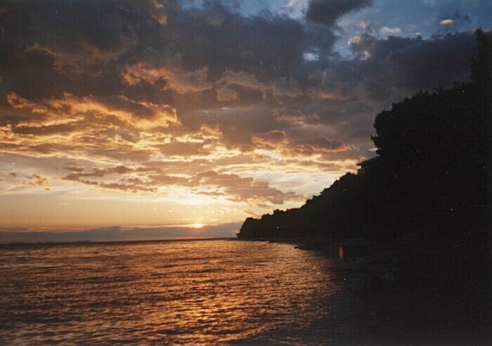 západ slunce nad Jadranem