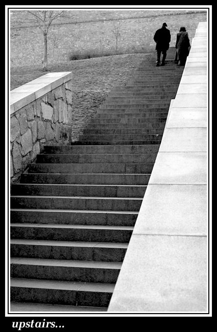 upstairs