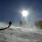 Lyžař v protisvětle