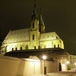 Noční zimní Kroměříž