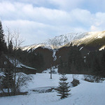 Obří důl a osvětlená Sněžka