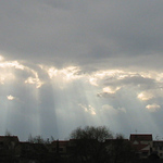 tajemná záře nad naší vesnicí :)