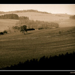 Krajina poblíž Zschopau v Sasku