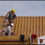 Šichta ve třech na střeše