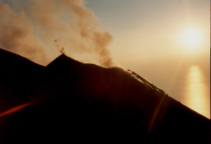 západ slunce nad Stromboli