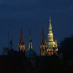 Noční Praha - věže