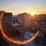 Sunrise in city ....