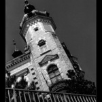 Červená knihovna v B/W