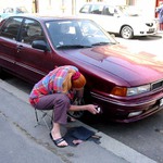 žena a auto