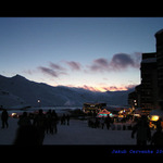 Takhle zapadalo slunce v zime nad Francouzskyma Alpama!:-)