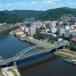 Pohled z Pastýřské stěny na Děčín