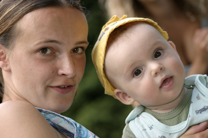 maminka s robatkem