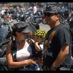 Happiness of Biker's family  (Biker's party, Hollister 2003)