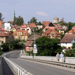 Pohled z Bechyňského mostu na Tábor
