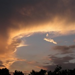 srpnový západ slunce