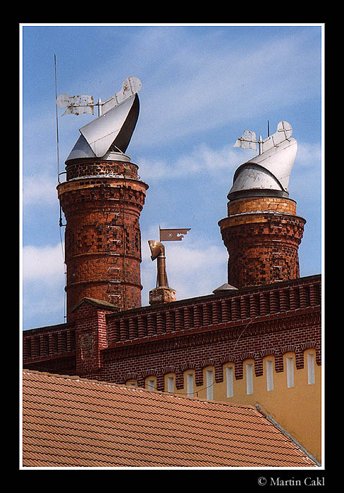 Komíny pivovaru v Třeboni