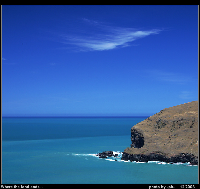 Where the land ends ...