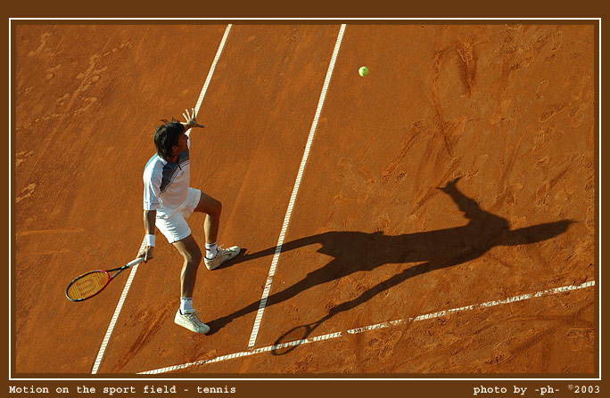 Motion on the sport field - tennis