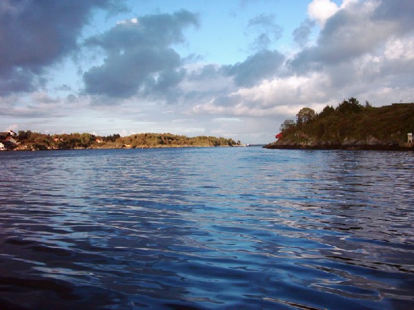Fjord na ostrově Hitra Norsko
