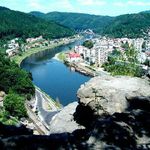 Pohled z Pastýřské stěny v Děčíně