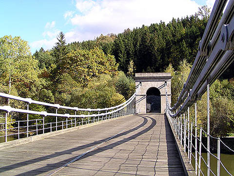 Řetězový most přes Lužnici - Stádlec
