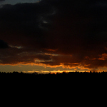 Západ slunce nad rodnou vsí