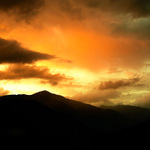 Alpy po zapadu slunce