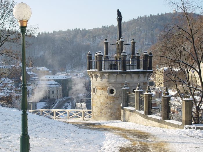 Karlovarská raní vánoční idilka s kočkou