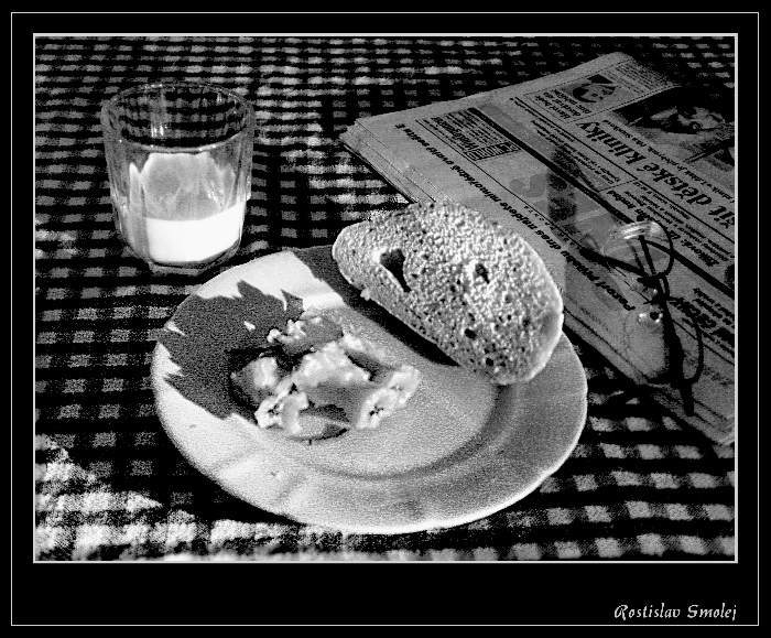 večeře novinového čtenáře