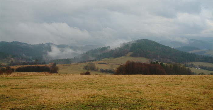 na kopci po dešti