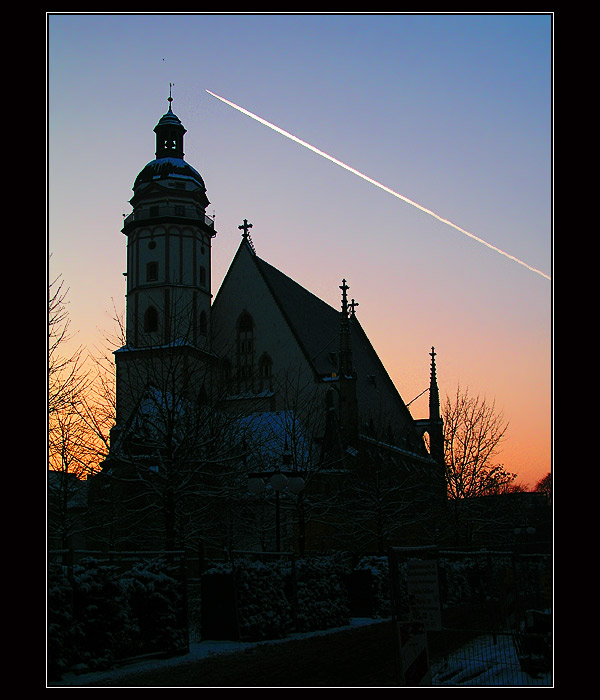 Thomaskirche za soumraku