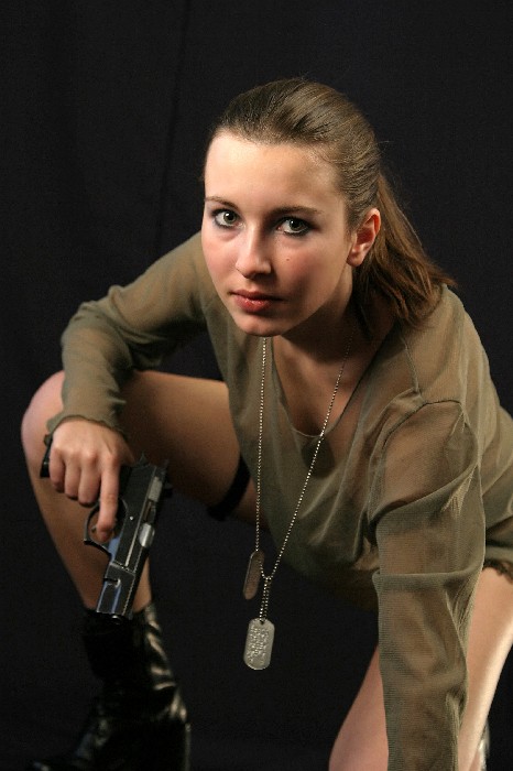 A la military...