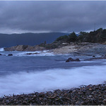 příboj za soumraku