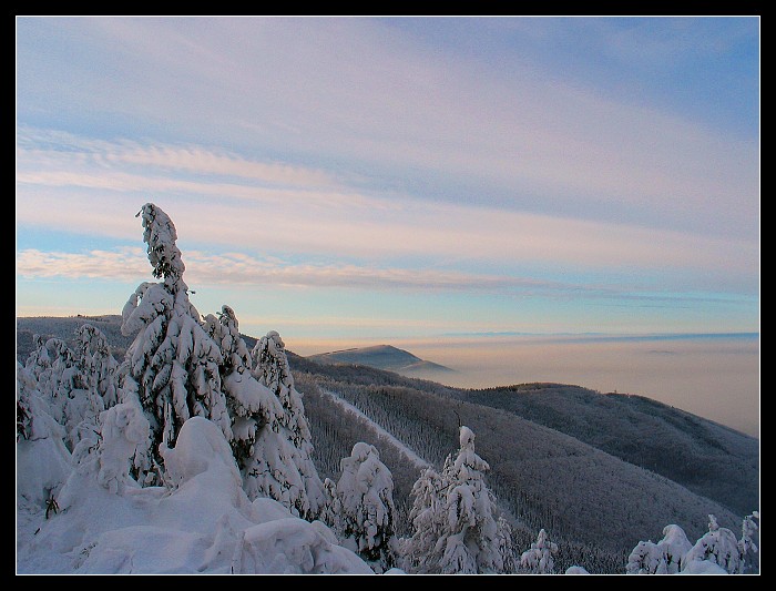 Soumrak nad Beskydy