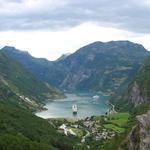 Ponury Geiranger fjord
