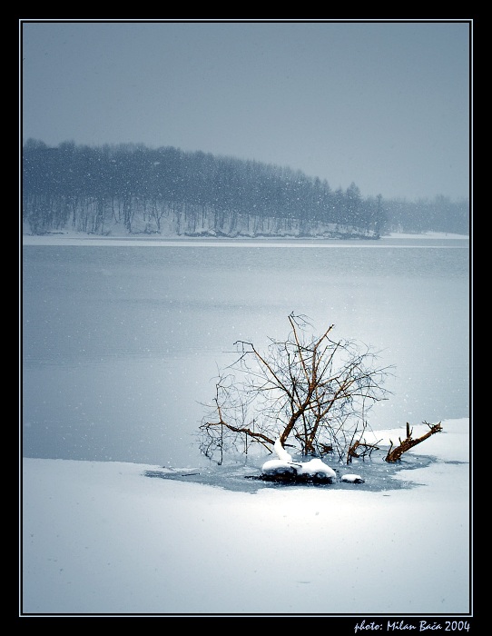 zimní přehrada
