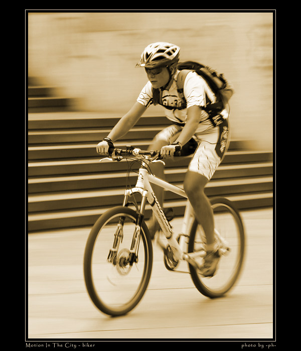 Motion In The City - biker