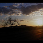 Lounsko před západem slunce..