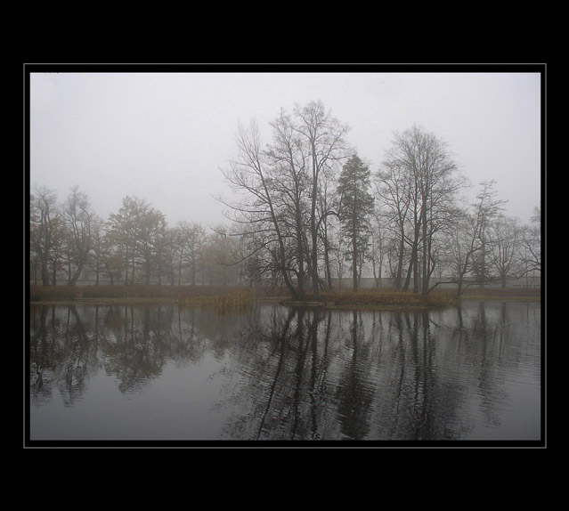 Jezero v mlhách