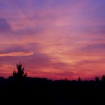 Večerní obloha na Jižním městem