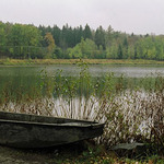 Pramice u rybníka