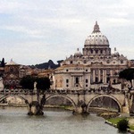 Vatikán - vodové barvy