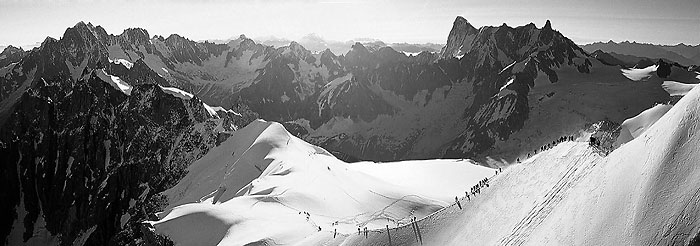 Panorama z Aigille du Midi (3.842 m.n.m.) - Chamonix - France