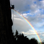 Slaňovačka s duhou