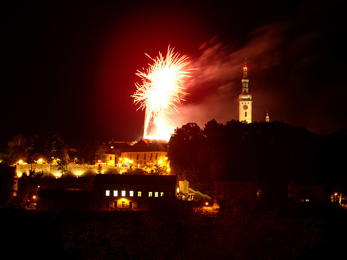 Ohňostroj nad Táborem