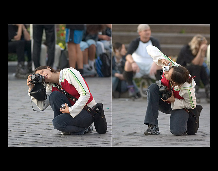 rozdíl mezi focením zrcadlovkou a kompaktem :)