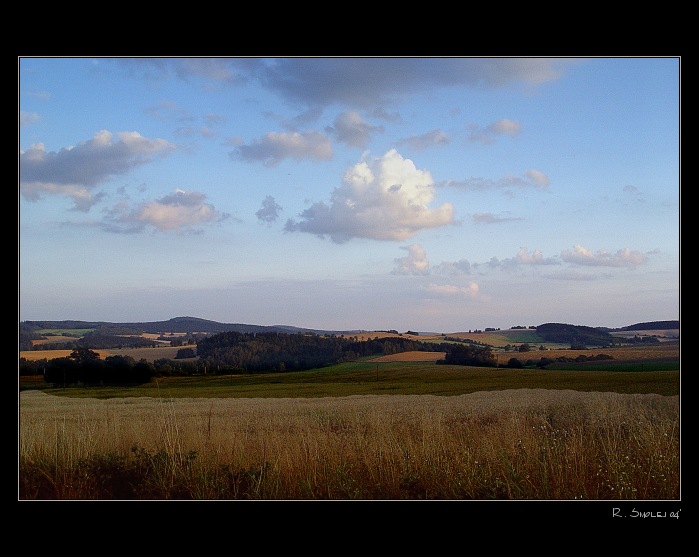 Vysočina ve večerním světle